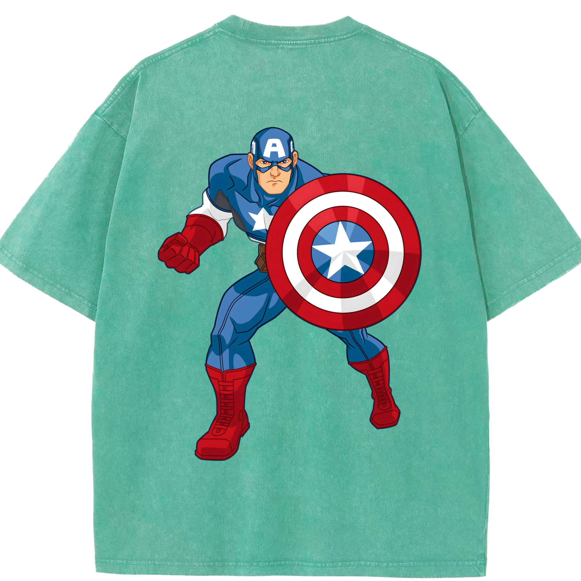 （画像用） アベンジャーズ The Avengers 綿100% ヴィンテージ風 半袖Tシャツ（背面プリント）